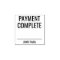 Plain "PAYMENT COMPLETE" Rubber Stamp