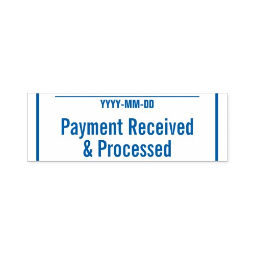 Plain Payment Received  Processed Rubber Stamp