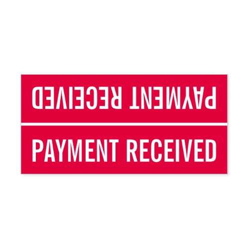 Plain PAYMENT RECEIVED Rubber Stamp