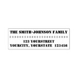 [ Thumbnail: Plain Personalized Family Name + Address Self-Inking Stamp ]