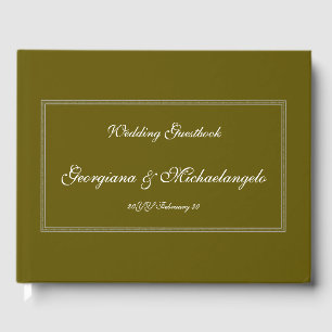 Plain, Personalized Wedding Guest Book