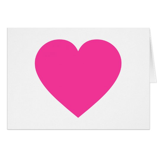Plain Pink Heart Cards (Front Horizontal)