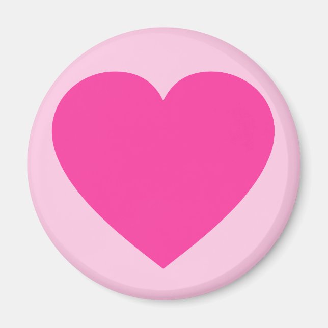 Plain Pink Heart Magnet (Front)