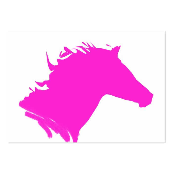 Plain pink horse head business card template