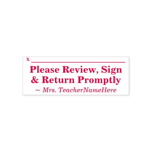 Plain Please Review Sign  Return Promptly Self_inking Stamp