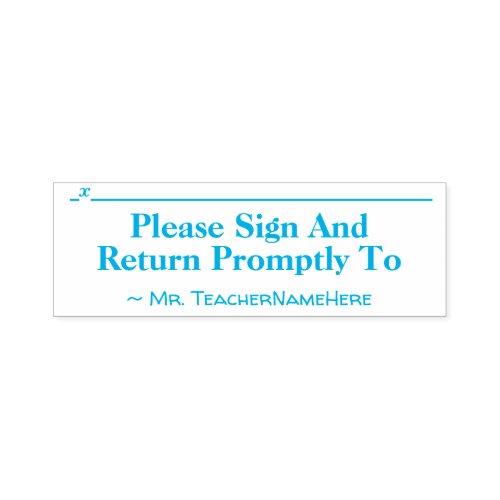 Plain Please Sign And Return Promptly To Self_inking Stamp