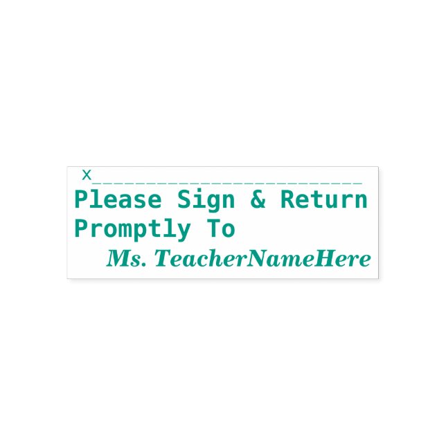 Plain "Please Sign & Return Promptly To" Self-inking Stamp (Design)