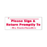 [ Thumbnail: Plain "Please Sign & Return Promptly To" Self-Inking Stamp ]