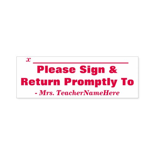 Plain Please Sign  Return Promptly To Self_inking Stamp