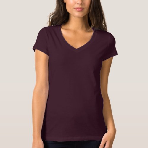 Plain plum t_shirt for women ladies