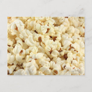 Plain popcorn close up. postcard