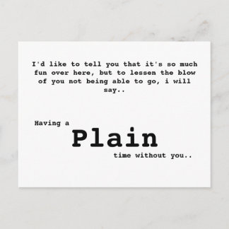 Plain postcard