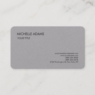 Plain Premium Grey Simple Professional Modern Business Card