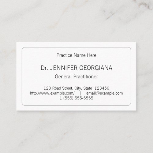 Plain Professional and Basic Business Card