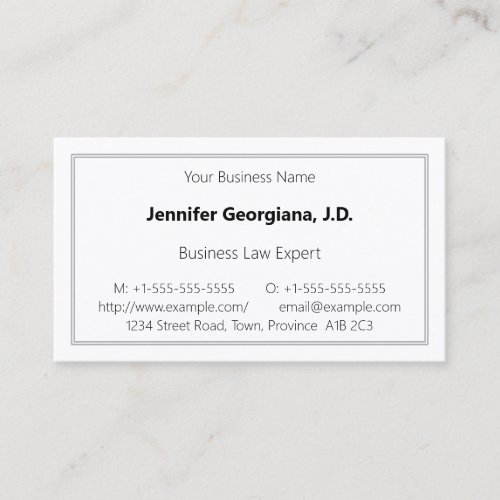 Plain Professional Business Card