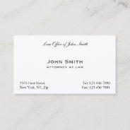 Plain Professional Elegant Attorney Law Office Business Card at Zazzle