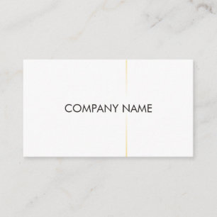 Plain Professional Elegant Black White Gold Business Card