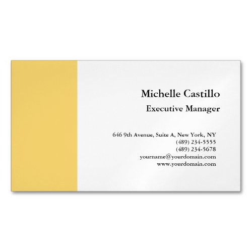 Plain Professional Minimalist Business Card Magnet