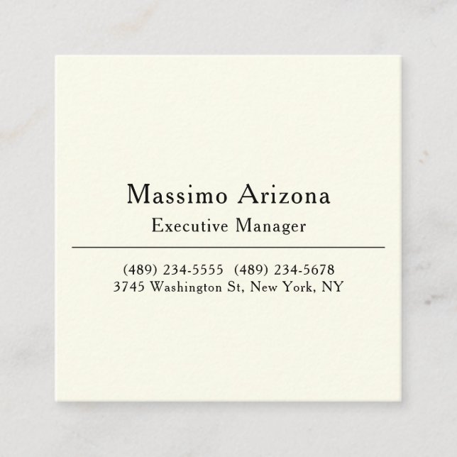 Plain Professional Modern Minimailst Enclosure Card (Front)