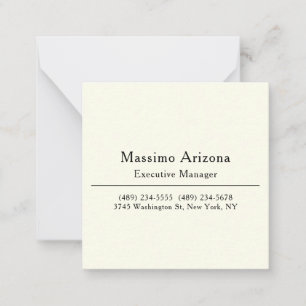 Plain Professional Modern Minimailst Note Card