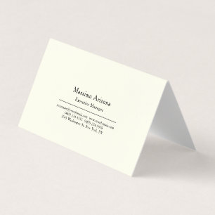 Plain Professional Modern Minimalist Business Card