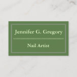 [ Thumbnail: Plain & Professional Nail Artist Business Card ]