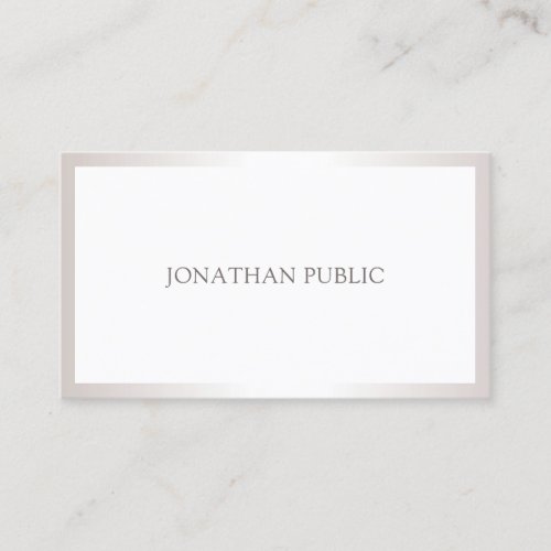 Plain Professional Simple Elegant Design Modern Business Card