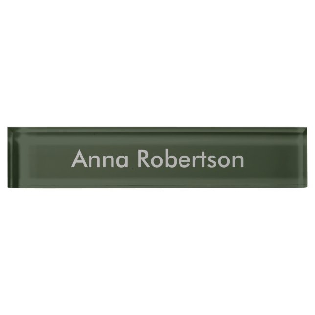 Plain Professional Trendy Minimalist Name Desk Name Plate (Front)