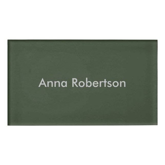 Plain Professional Trendy Minimalist Name Tag (Front)