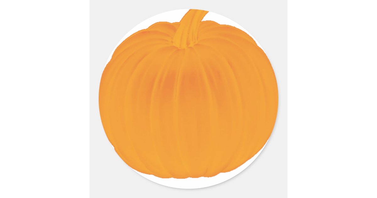 Plain Pumpkin Classic Round Sticker | Zazzle