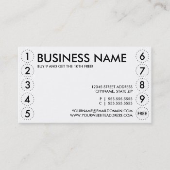 Plain Punch Card by asyrum at Zazzle