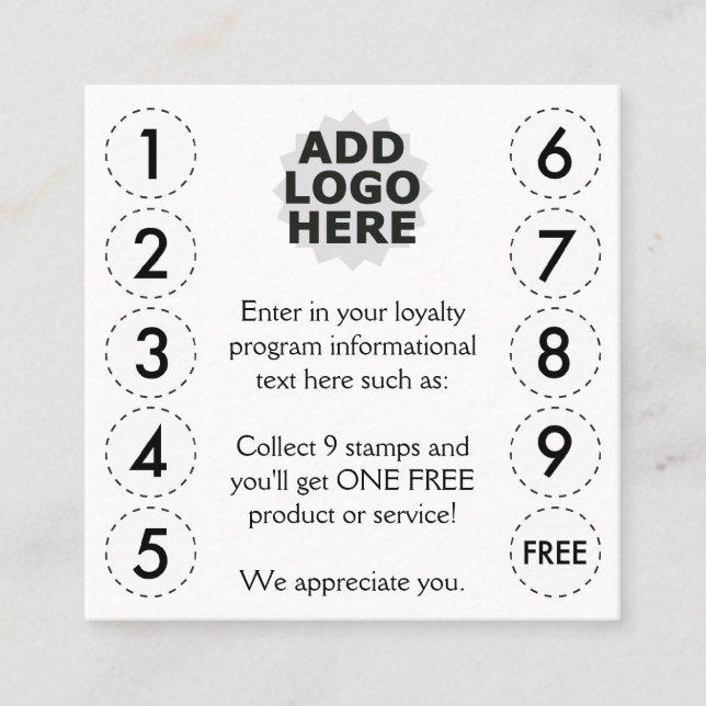 plain punch card (Front)