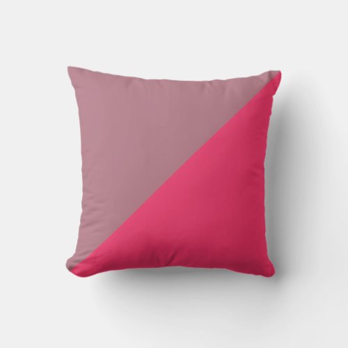 Plain Purple and Hot Pink Background Throw Pillow