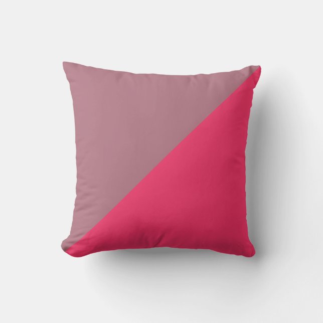 Plain Purple and Hot Pink Background Throw Pillow (Front)