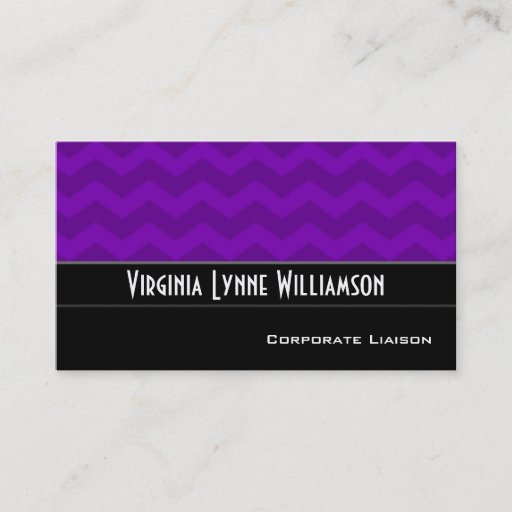 Customizable Plain Purple Chevron Modern Business Cards
