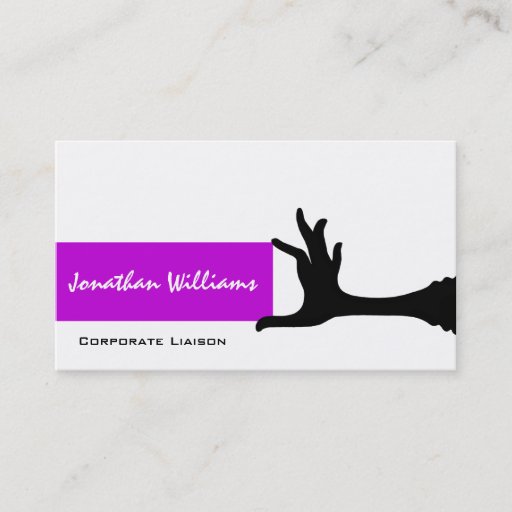Customizable Plain Purple Hand Modern Professionl Business Card