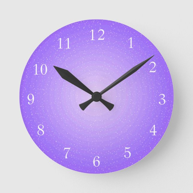 Plain Purple Illuminated Printed Design Wall Clock (Front)
