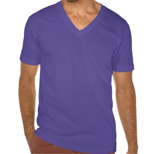 Plain purple jersey v-neck t-shirt for men
