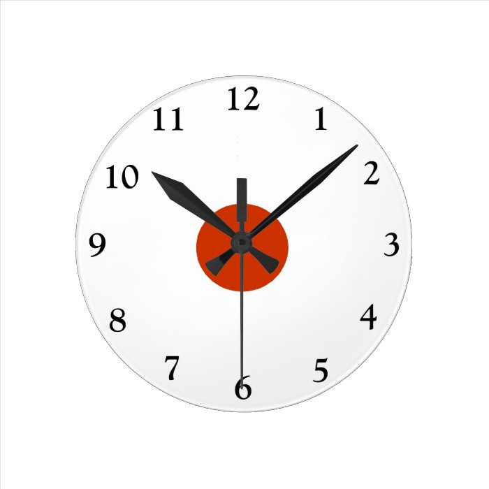 Plain Red and White > Popular Kitchen Wall Clock