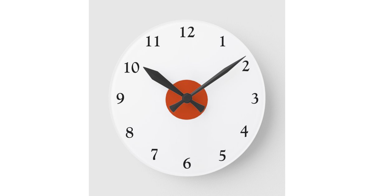 Plain Red and White > Popular Kitchen Wall Clock | Zazzle