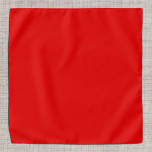 Plain Red Bandana - Solid Hot Red / Customise