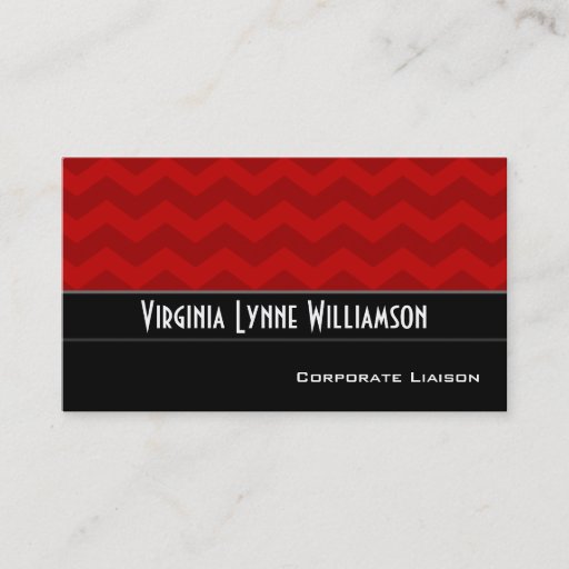 Customizable Plain Red Chevron Modern Business Cards