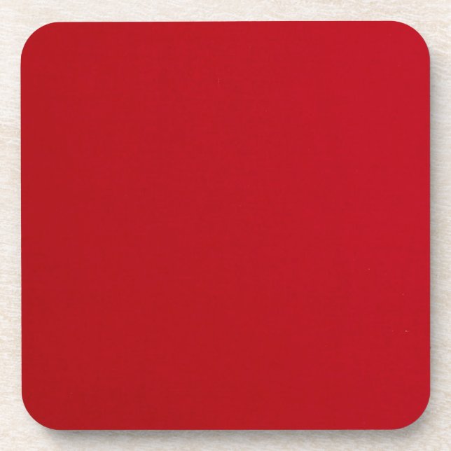 Plain Red Color Beverage Coaster (Front)