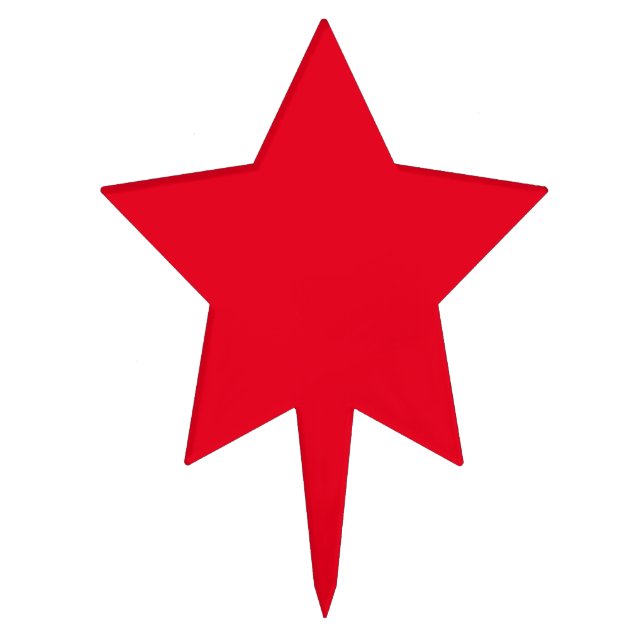 Plain Red Color Cake pick (Front)