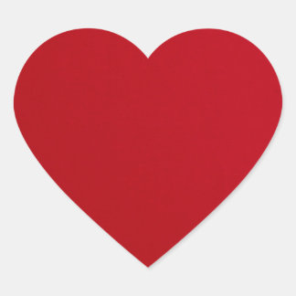 Plain Red Color Heart Sticker