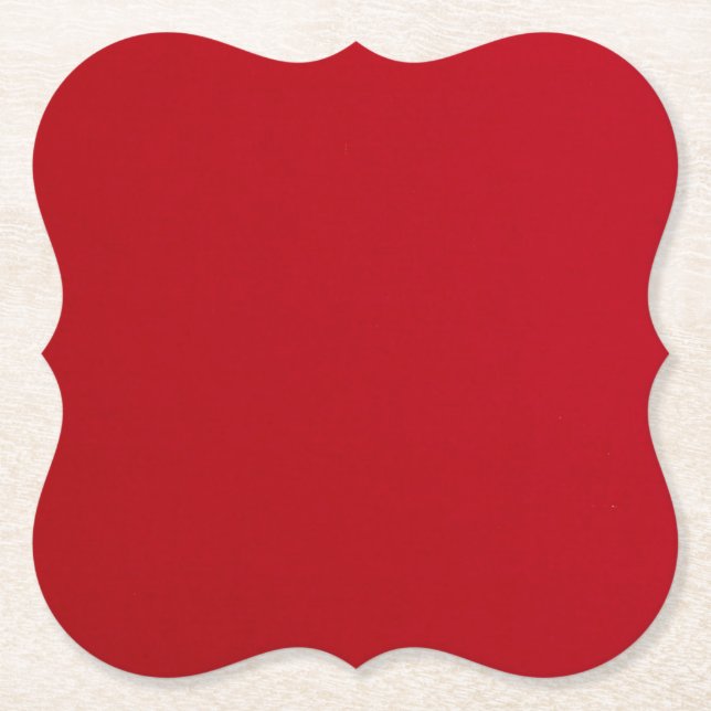 Plain Red Color Paper Coaster (Front)