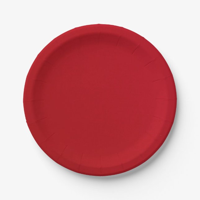 Plain Red Color Paper Plates (Front)