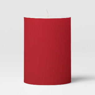 Plain Red Color Pillar Candle