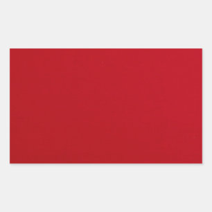 Plain Red Color Rectangular Sticker