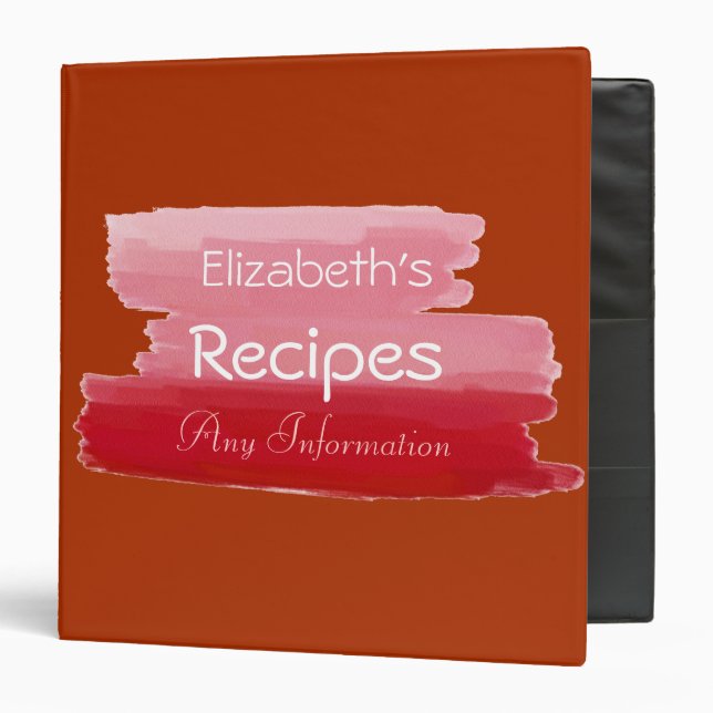Plain Red Elegant Modern Red Barn Binder (Front/Inside)